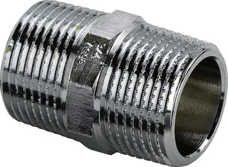 Viega Doppelnippel 3280 in R1/2 Rotguss verchromt