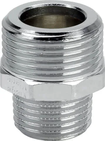 Viega Übergangsnippel 3247 in G3/4 x R1/2 Rotguss verchromt