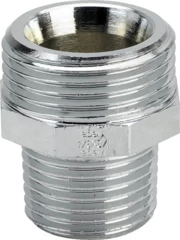 Viega Gewindestutzen 3246 in G3/4 x R1/2 Rotguss verchromt