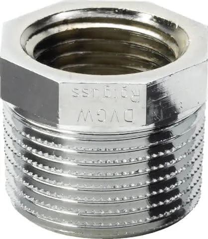 Viega Reduzierstück 3241 mit Mehrkant in R1/2 x Rp3/8 Rotguss verchromt