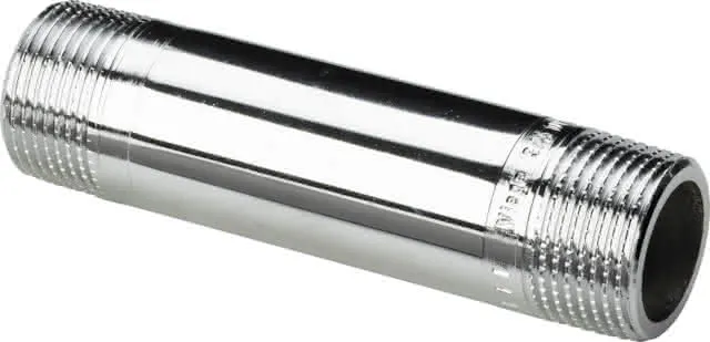 Viega Langnippel 3530 in R3/4 x 80mm Rotguss verchromt