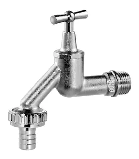 Auslaufventil 3/4" m.Schlauchverschrbg. matt-verchromt, 2150