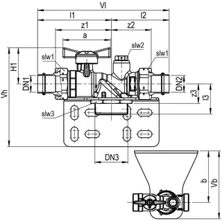 AIPS SF SEPP Easy l Einrohrz. Montageset 1 (DN25) d28 MS – Bild 2