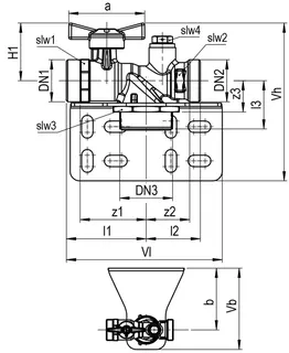 AIPS SF SEPP Easy l Einrohrz. Montageset beids. AG 1 (DN25) G1 3/8a MS – Bild 2