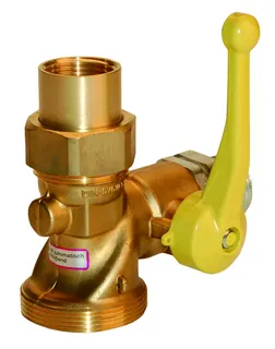 AIPS SF SEPP Gas Einrohrz. Eckkugelhahn m. TAE R1 x Rp1 (DN25) Verschr. MS
