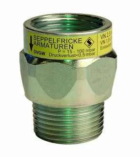 AIPS SF SEPP Gas Gasströmungswächter Typ K Rp1 x R1 (DN25) 2,5m3/h