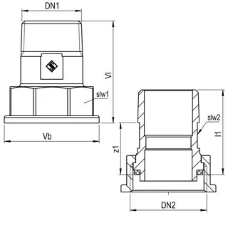 AIPS SF SEPP Gas Gaszählerverschraub. 1 (DN25) ST – Bild 2
