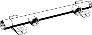 Viega Montageeinheit G23450 in Rp1 1/2 x Rp1 x 2 fach Stahl – Bild 3