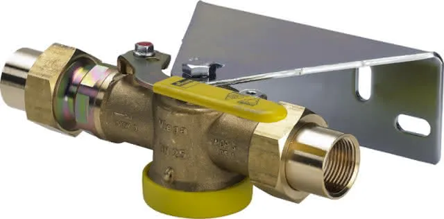 Viega Gaszähler-Kugeleckhahn G21121 in Rp1 Messing
