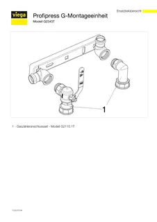 Viega Montageeinheit mit TAE G2343T in R1 x Rp1 x 28mm Stahl – Bild 4