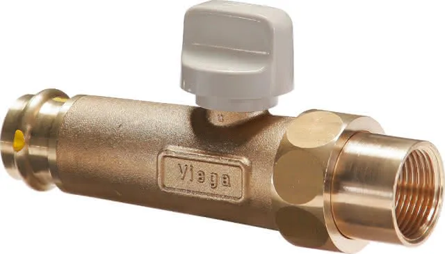 Viega Gasanschluss-Kugelhahn 2646 in Rp3/4 x 22mm Messing