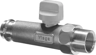 Viega Gasanschluss-Kugelhahn 2646 in Rp3/4 x 22mm Messing – Bild 2