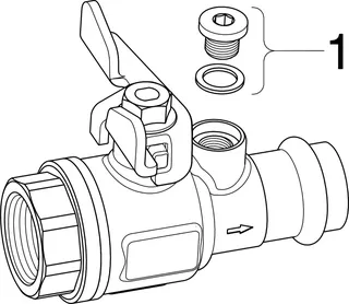 Viega Gaskugelhahn mit SC Profipress G 2671.3 in Rp1 x 28mm – Bild 5