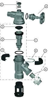 Honeywell Systemtrenner BA295D-1/2AS Drehbar, mit Absperreinrichtung. R 1/2" – Bild 5