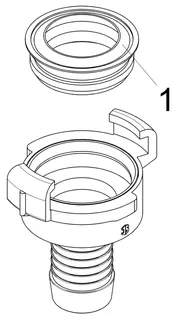 Schnellkupplung mit Tülle DN25 1",MS,KTW u.W270 Freigabe – Bild 3