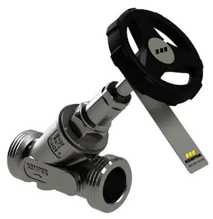 KEMPER NIRO Freistrom-Absperrventil Edelstahl, o.Entl., AG DN25