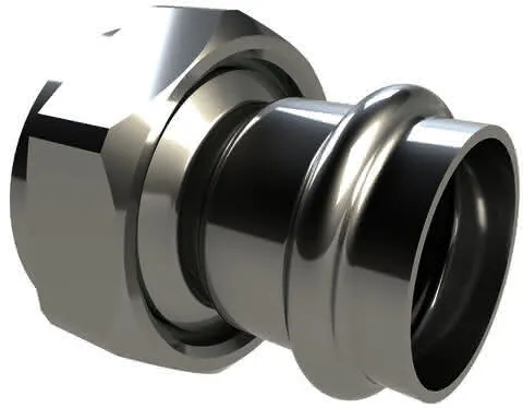 KEMPER Niro-Pressverschr. SANPRESS INOX flachdichtend DN15/18mm G3/4i