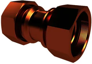 KEMPER Doppel-Verschraubung aus Rotguss mit beidseitiger Überwurfmutter DN32