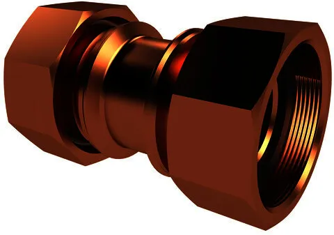 KEMPER Doppel-Verschraubung aus Rotguss mit beidseitiger Überwurfmutter DN50