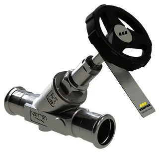 KEMPER NIRO Freistrom-Absperrventil Edelstahl, o.Entl., MAPRESS DN50/54mm