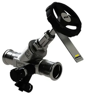 KEMPER NIRO Freistrom-Absperrventil Edelstahl, m.Entl., MAPRESS DN15/18mm