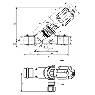 AIPS SF SEPP SPS FSV m. Entl. OT n.steig. d54 (DN50) I/I DR-MS EPDM – Bild 2