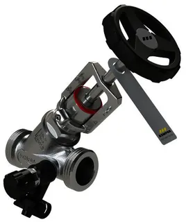 KEMPER NIRO Edelstahl-Drosselventil mit Entleerventil, AG DN25