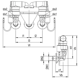 AIPS SF SEPP Safe Rohrb. m. Spül. dopp. G1/2(DN15)xG3/4(DN20)xG1/2(DN15) A/A/A – Bild 2