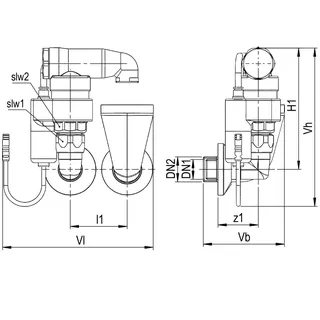 AIPS SF SEPP Safe Rohrb. m. Spül. einf. G1/2(DN15)xG3/4(DN20) A/A MS chr. – Bild 2
