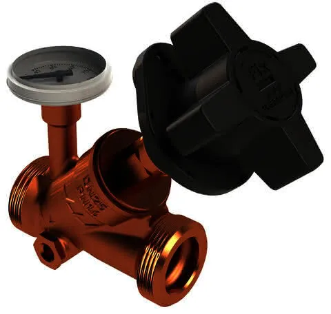 KEMPER MULTI-FIX-PLUS Regulierventil manuell, m. Entlst., m. Therm., AG, DN40