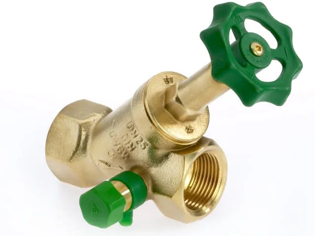 comfort-Freistromventil steigend mit Entleerung DN 20 (3/4") aus Messing