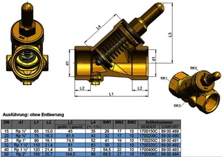 comfort-Rückflussverhinderer DIN-DVGW DN 32 (11/4") aus Messing – Bild 2