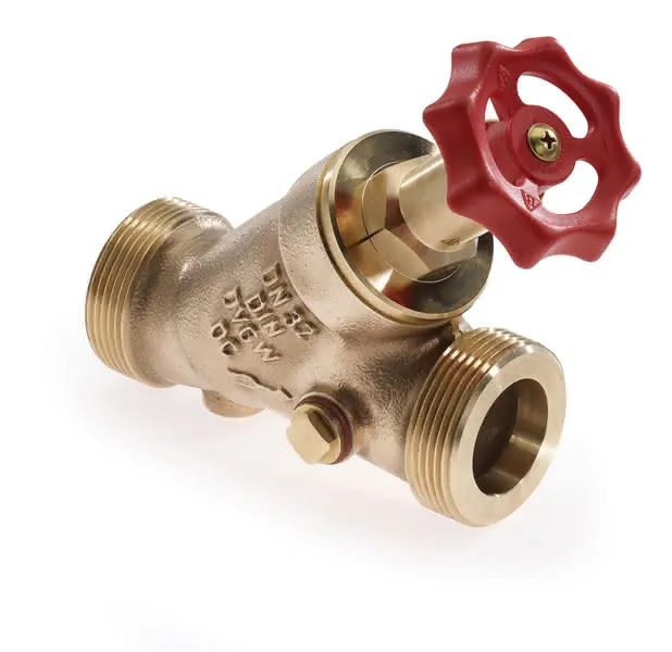 comfort-Freistromventil nichtsteig beid- seitige Stopfen AG DN 25 (1") Rotguss