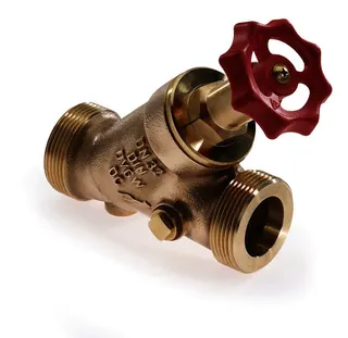 comfort-Freistromventil nichtsteig beid- seitige Stopfen AG DN 32 (11/4") Rotguss