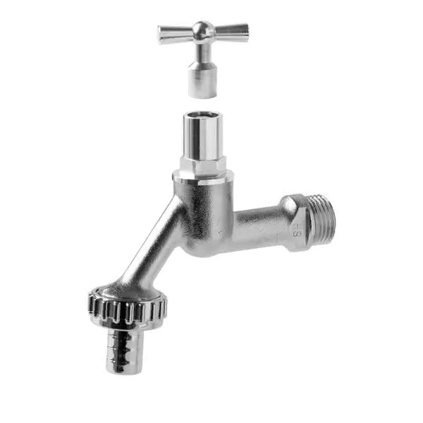 comfort-Auslaufventil mit Steckschlüssel Oberteil DN 15 (1/2") matt verchromt