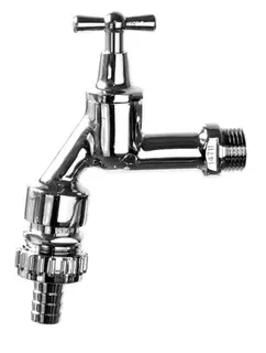 comfort-Auslaufventil DIN 3509 HD mit RB und RV DIN DVGW DN 15 (1/2") verchromt