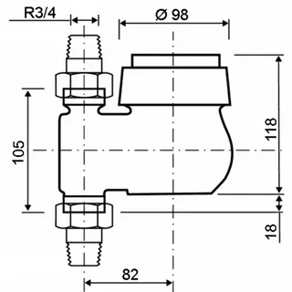 comfort-Hauswasserzähler MNK Q3 4,0 DN 20 (G3/4) Steigrohr G1 AG 105mm – Bild 2
