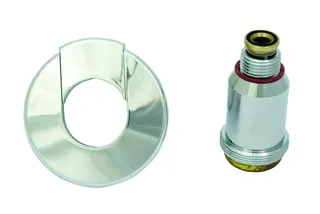 comfort-Mantelrohr DN 15 G1/2 Basislänge 26,5 mm mit Rosette chrom
