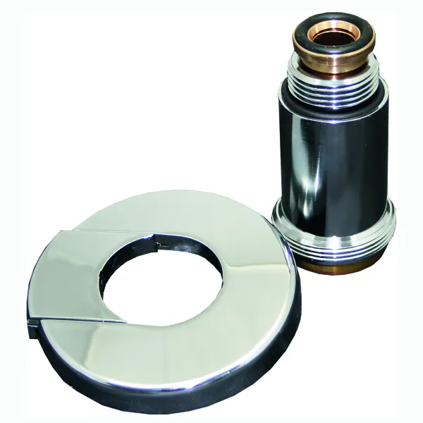 comfort-Mantelrohr DN 20 G3/4 Basislänge 26,5 mm mit Rosette chrom