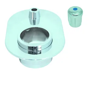 comfort-WZ-Chromgarnitur für MB Koax G2 best. aus Rosette mit Zylinder und Griff