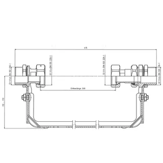 comfort-WZ-Bügel Edelstahl f MNK Q3 10,0 G11/4 AG/G11/4 Überwurf waagerecht 260mm – Bild 2
