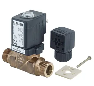 comfort-Magnetventil für Trinkwasser DN 10 mit AG DN 15 (1/2") aus Rotguss