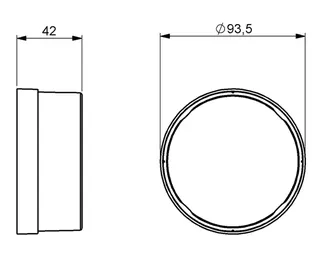 DM Verlängerungsring 30mm steckbar, verchromt – Bild 2