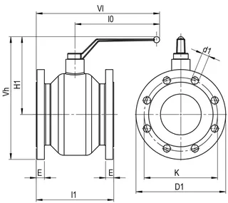 AIPS SF SEPP Gas Kugelhahn 2 (DN50) GGG 40 PN16 ST – Bild 2