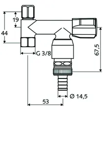 SCHELL Geräteventil COMFORT für Eckventil, RV, RB, 3/8", chrom – Bild 3
