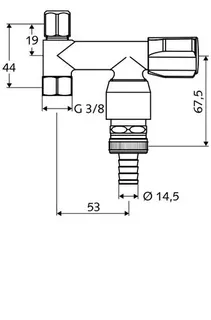 SCHELL Geräteventil COMFORT für Eckventil, RV, RB, 3/8", chrom – Bild 4