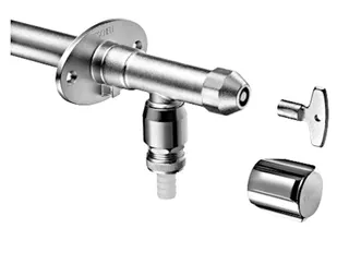 SCHELL Außenwandarm. POLAR II, RV, RB frostsicher, Komplettarmatur, mattchrom