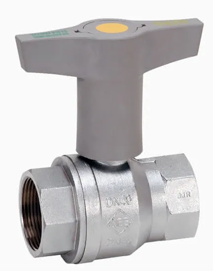 comfort-Kugelhahn Universal für Gas und Trinkw. DN 32(11/4") Iso-T-Griff Ms/vc