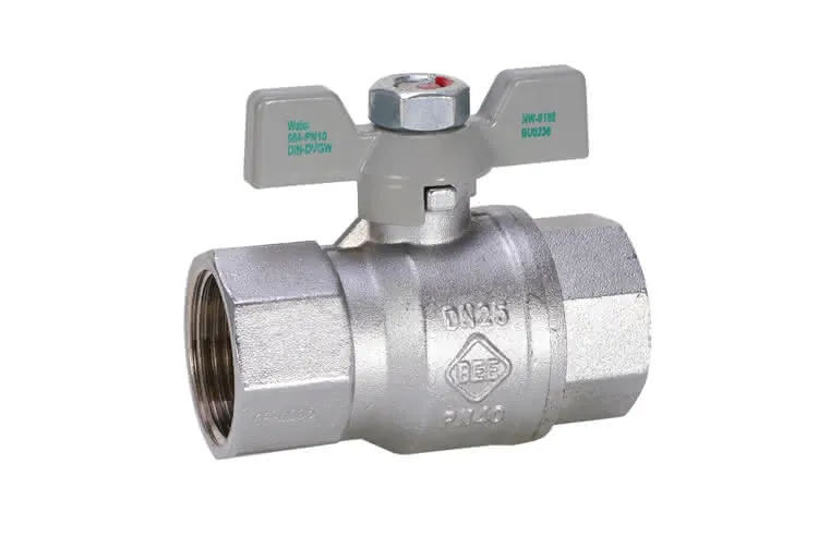 comfort-Kugelhahn Universal für Gas und Trinkwasser DN20(3/4") Flügelgriff Ms/vc