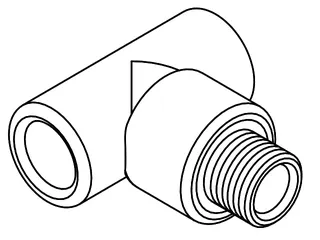 aquatherm green Ü-T-Stck 20 x 1/2"AG x 20mm – Bild 2